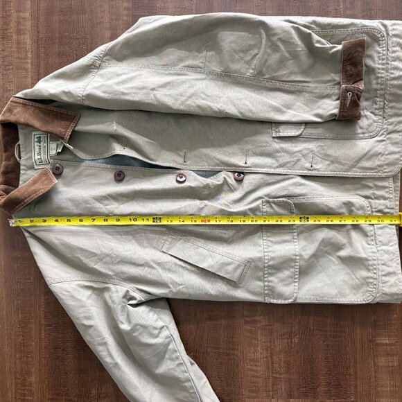 Vintage L.L. Bean Barn Jacket Canvas Chore Coat Khaki - Picture 6 of 6